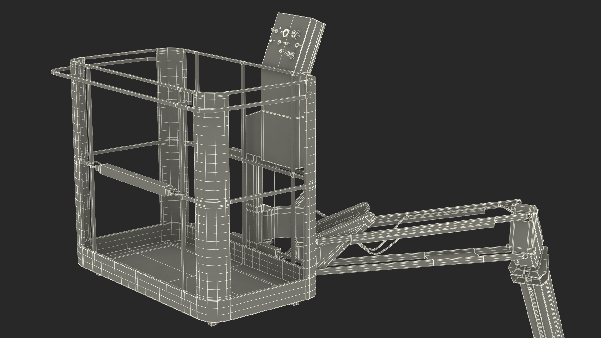 Articulated Boom Lift With Crawler Chassis 3D