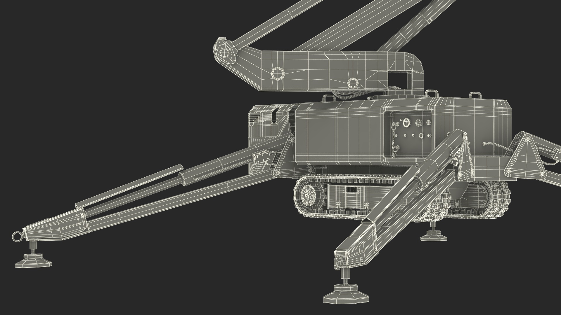 Articulated Boom Lift With Crawler Chassis 3D