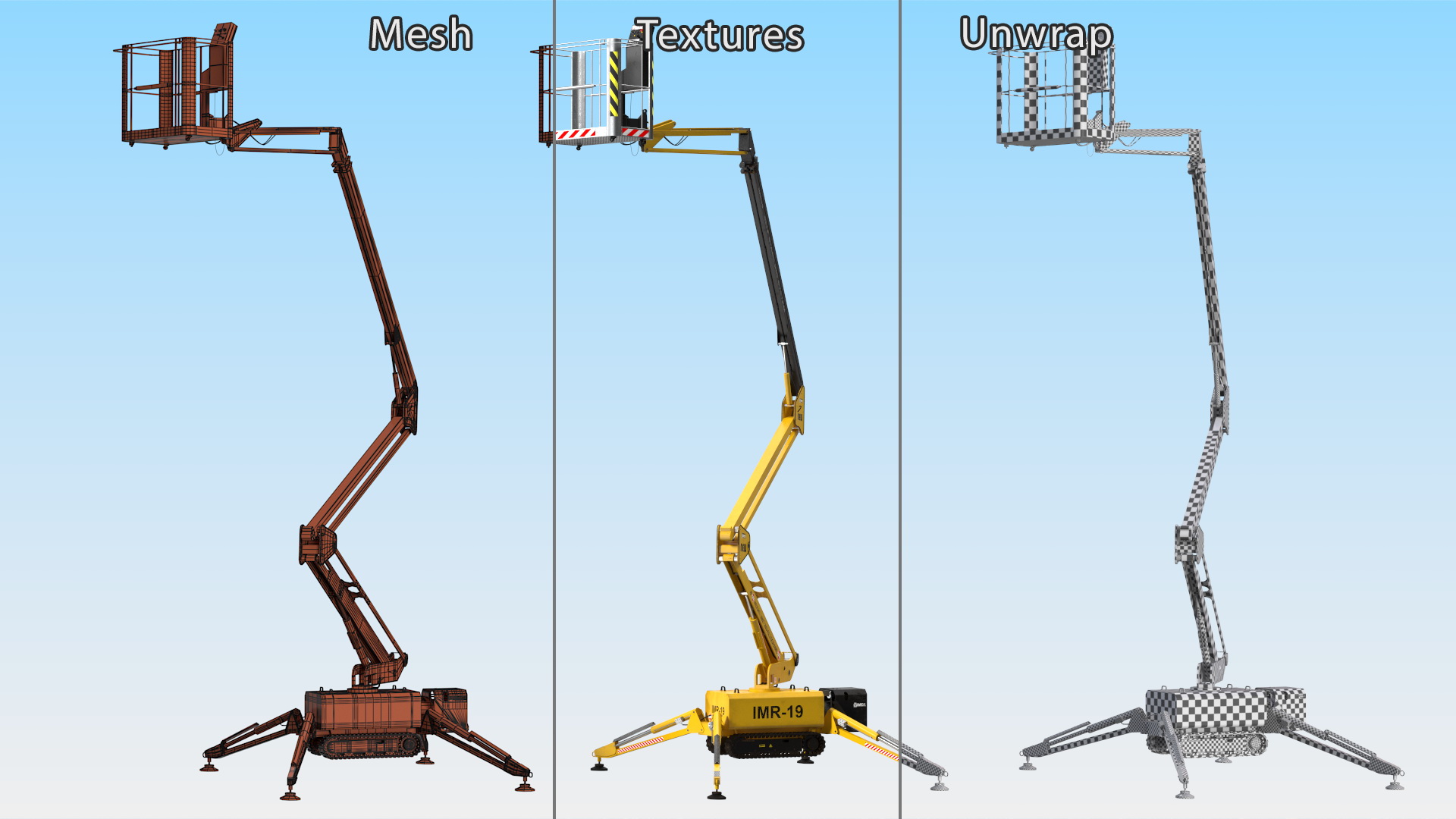 Articulated Boom Lift With Crawler Chassis 3D