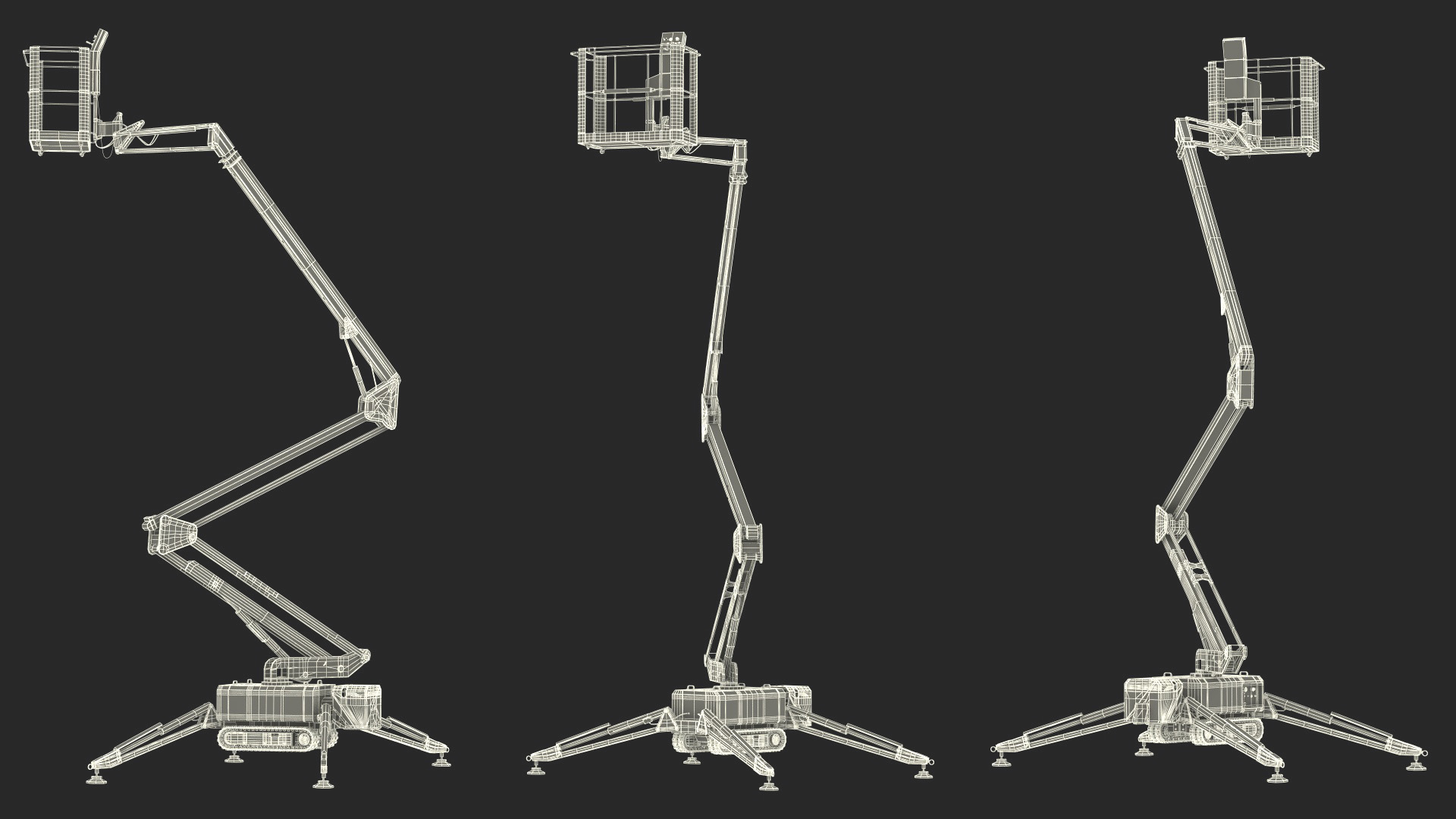 Articulated Boom Lift With Crawler Chassis 3D