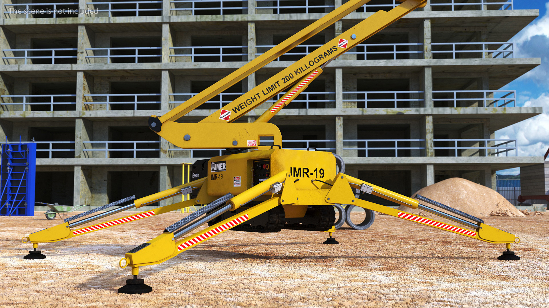 Articulated Boom Lift With Crawler Chassis 3D
