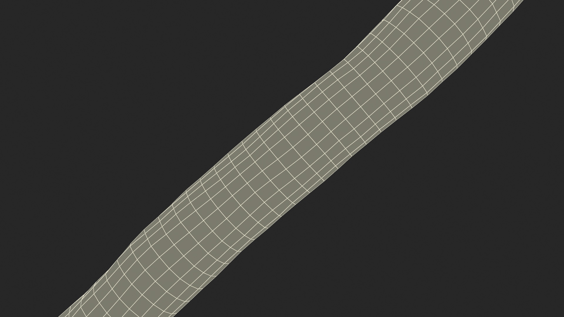3D Single White Birch Pole model