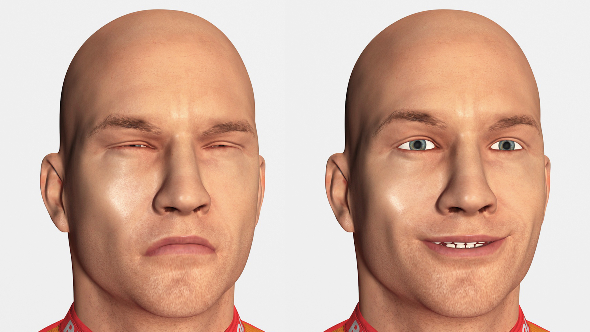 Bike Rider in Honda Motorcycle Race Suit Rigged 3D
