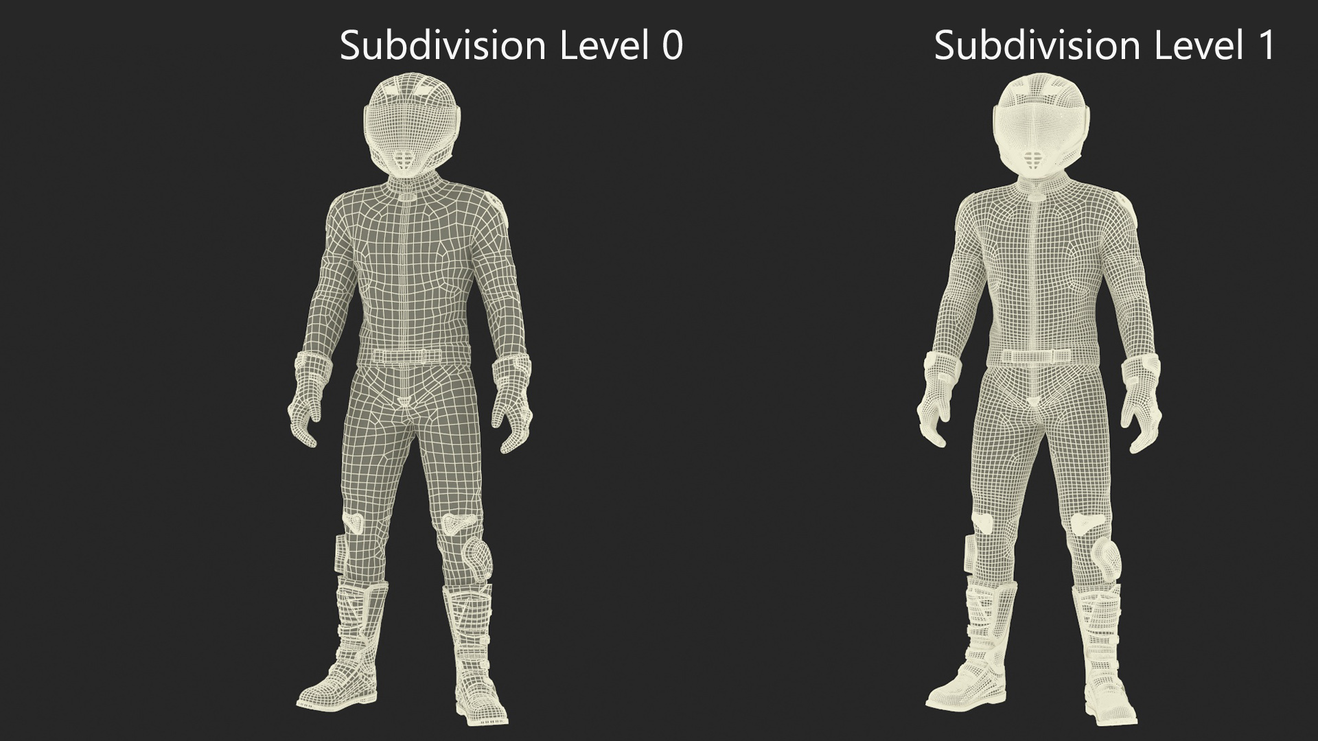 Bike Rider in Honda Motorcycle Race Suit Rigged 3D