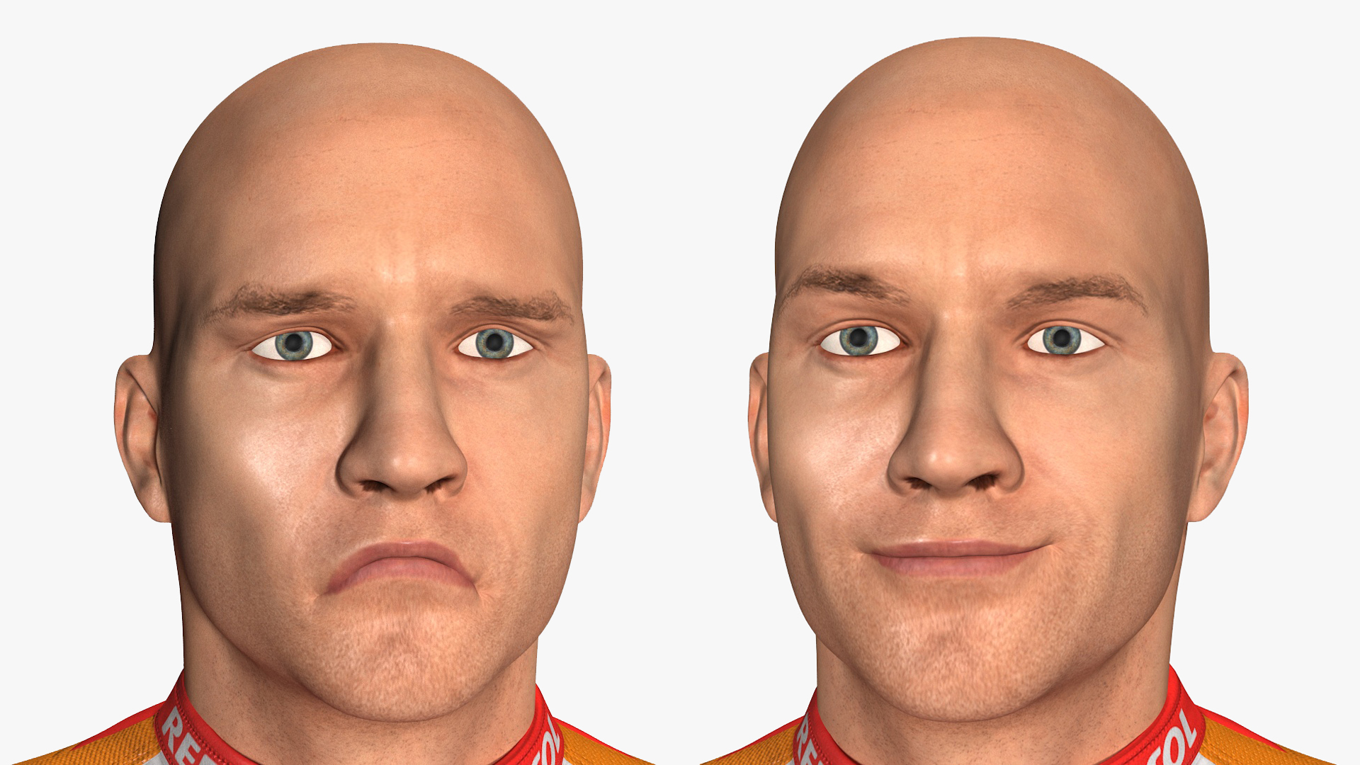Bike Rider in Honda Motorcycle Race Suit Rigged 3D