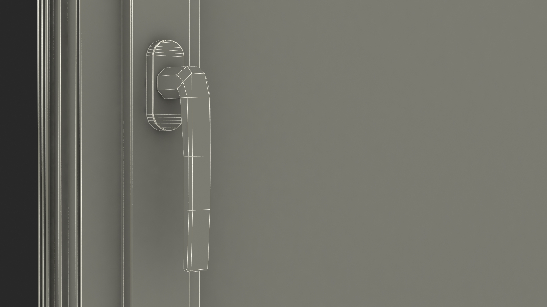 3D Plastic Casement Window model