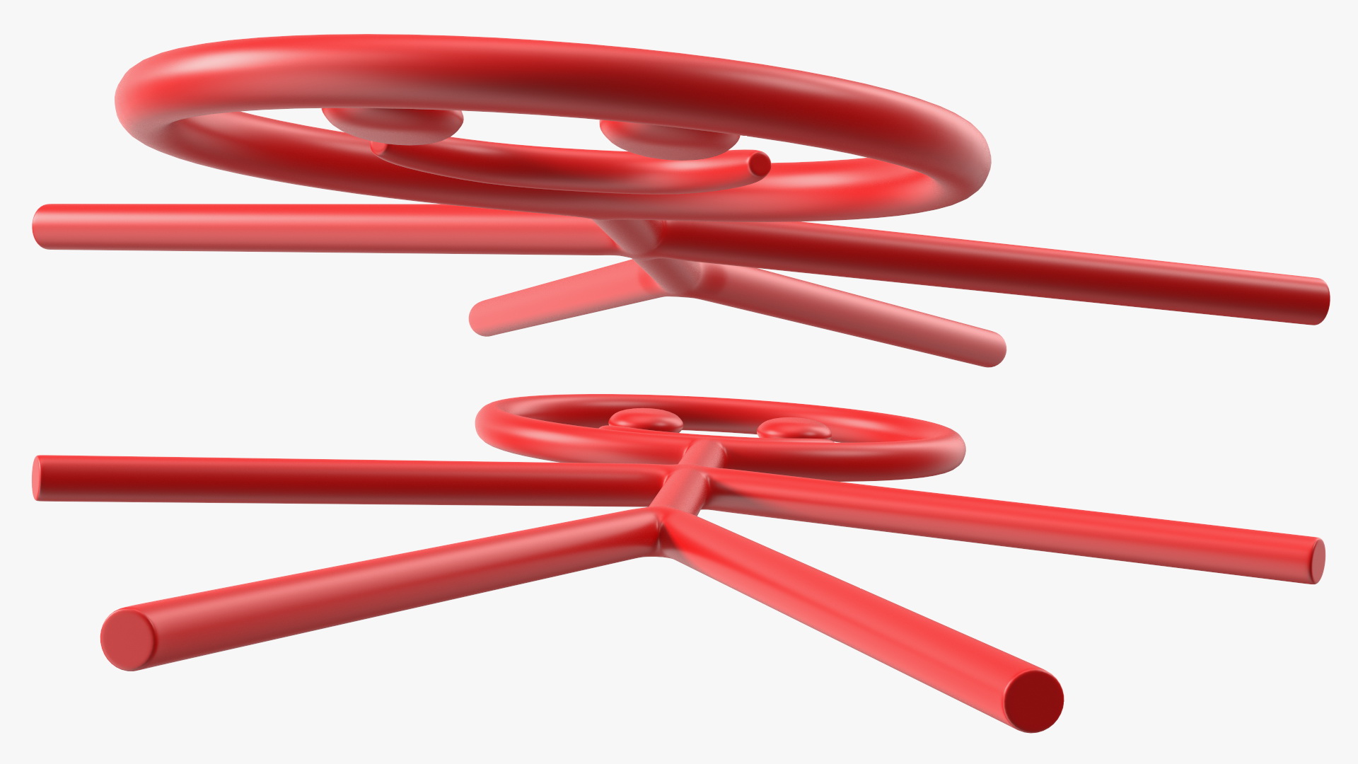 3D model Stickman Figure Red Rigged for Cinema 4D