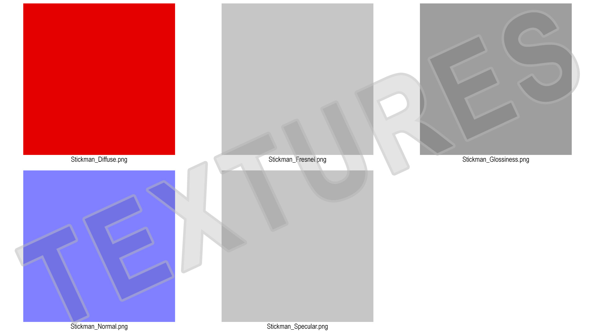 3D model Stickman Figure Red Rigged for Cinema 4D