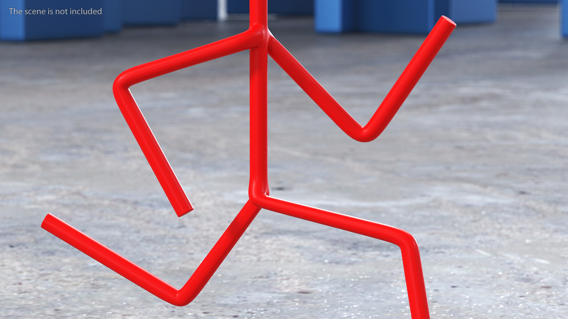 3D model Stickman Figure Red Rigged for Cinema 4D
