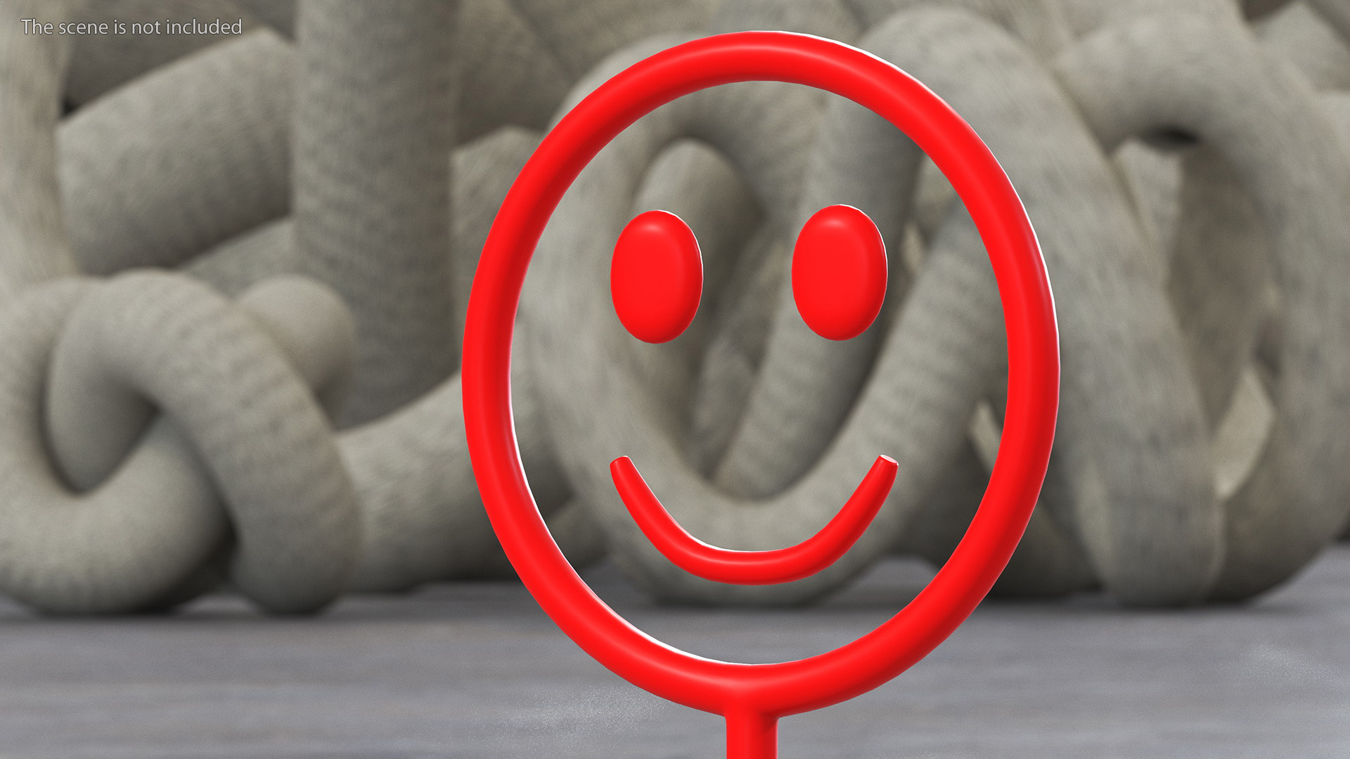 3D model Stickman Figure Red Rigged for Cinema 4D