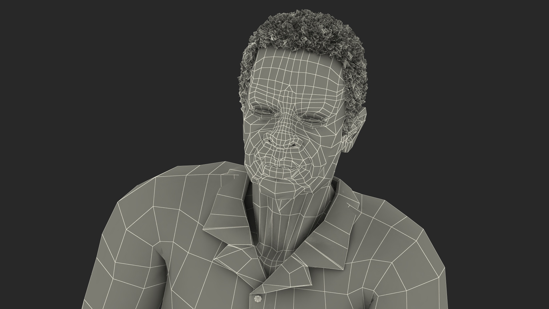 Gardener Afro American Old Gentleman Working 3D model