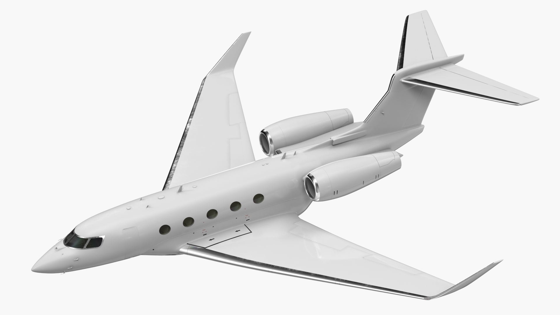 3D Twin Engine Business Jet Flight