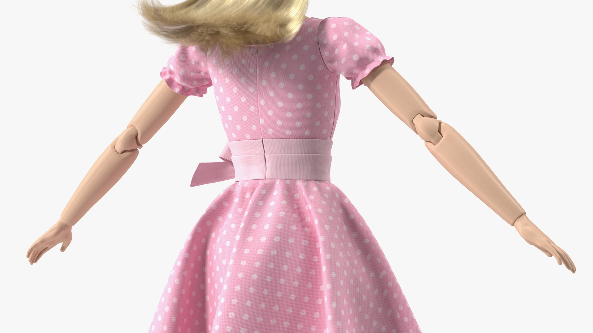 Barbie Doll in Pink Dress Rigged 3D