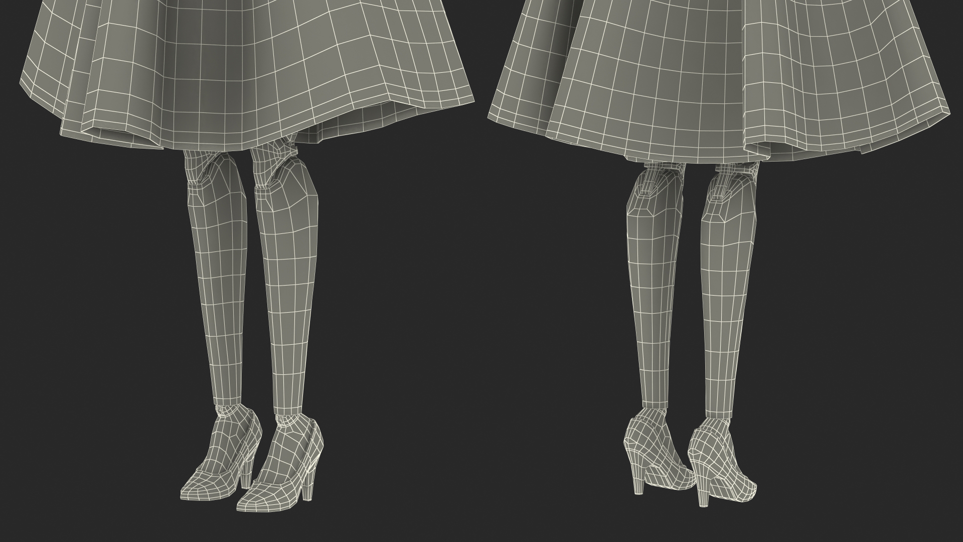 Barbie Doll in Pink Dress Rigged 3D