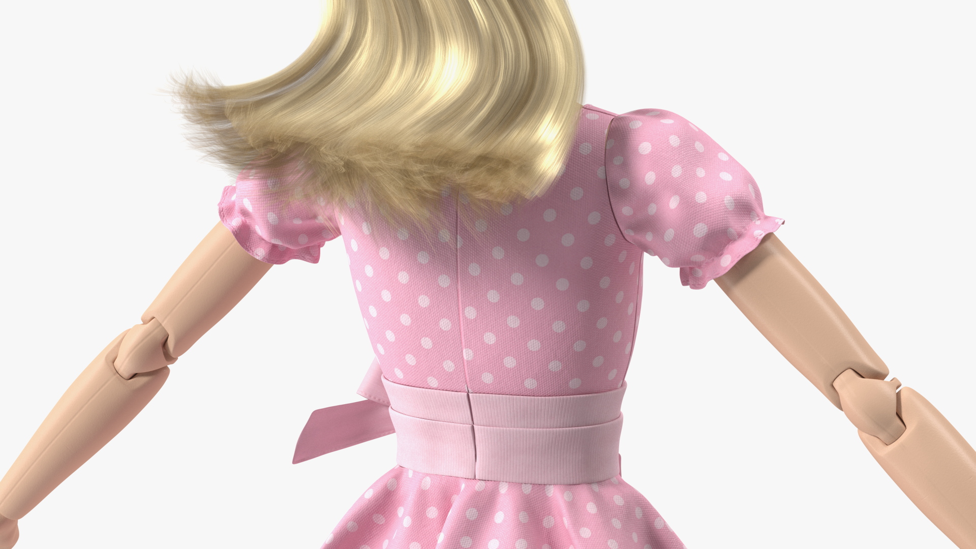 Barbie Doll in Pink Dress Rigged 3D