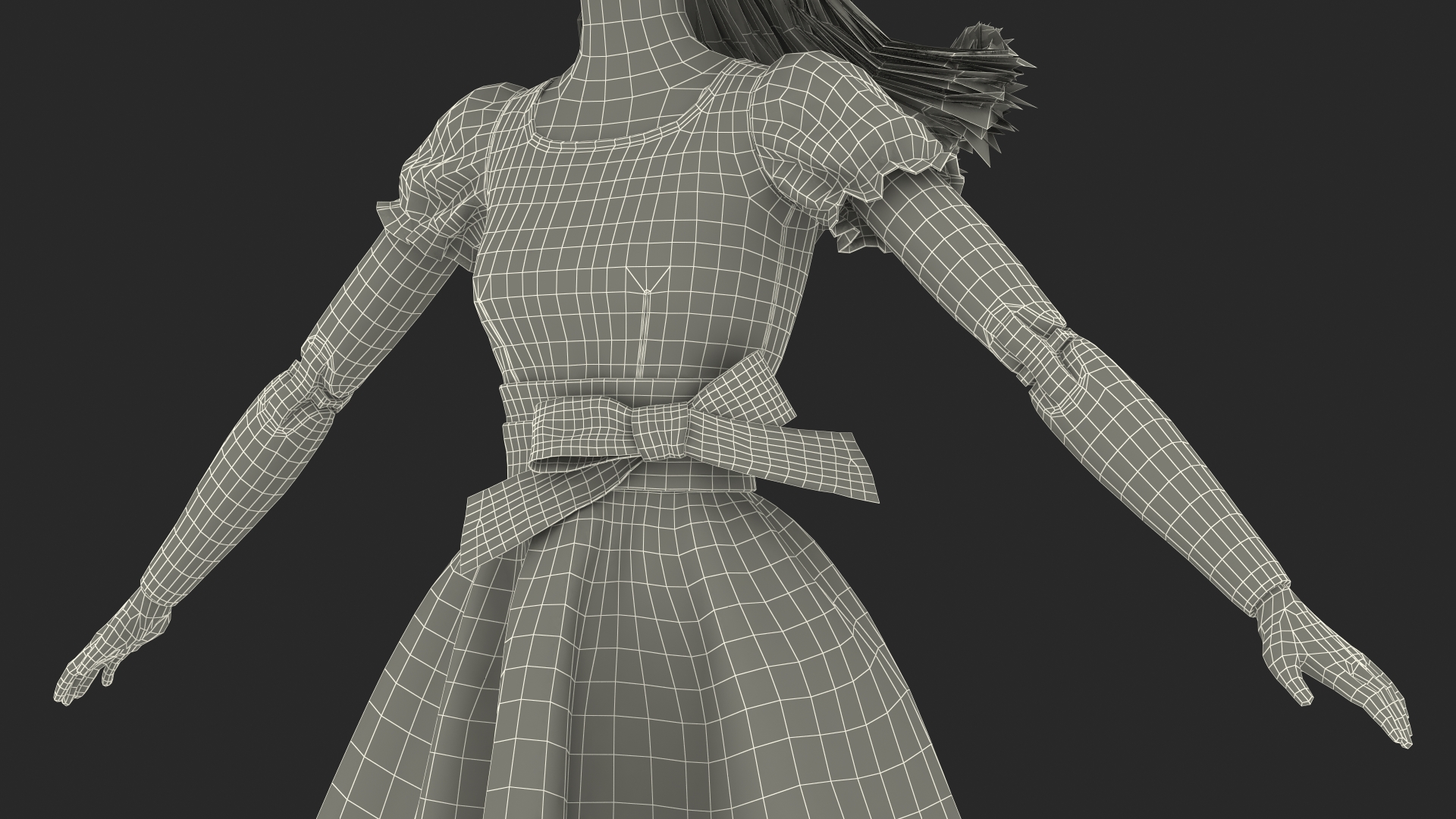 Barbie Doll in Pink Dress Rigged 3D