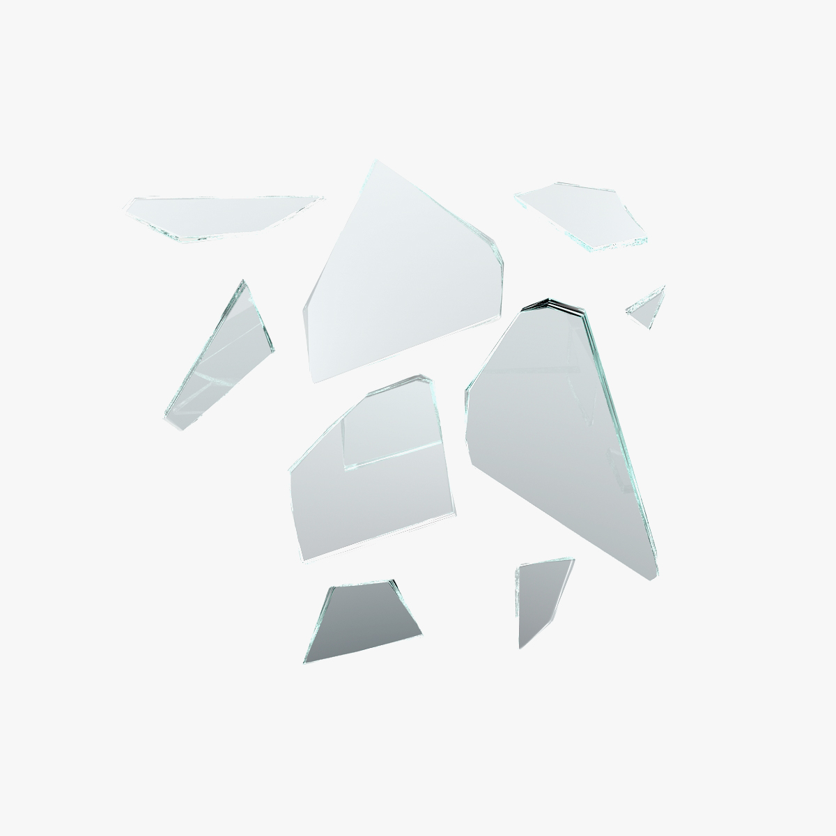 Broken Glass Fragments