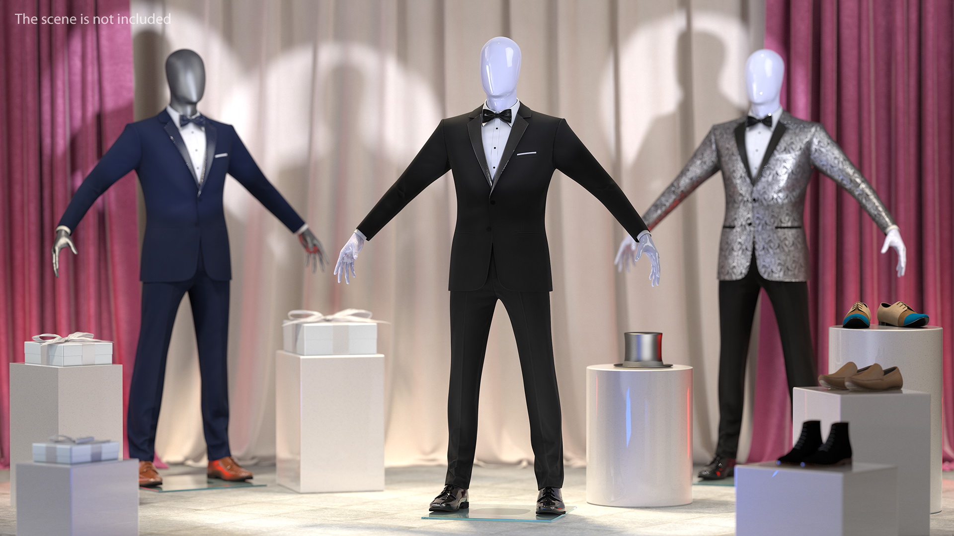 Black Tuxedo Suit 3D