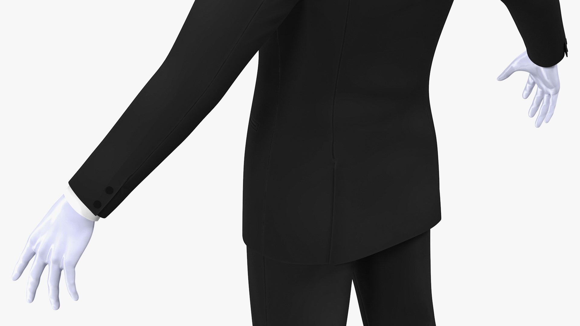 Black Tuxedo Suit 3D