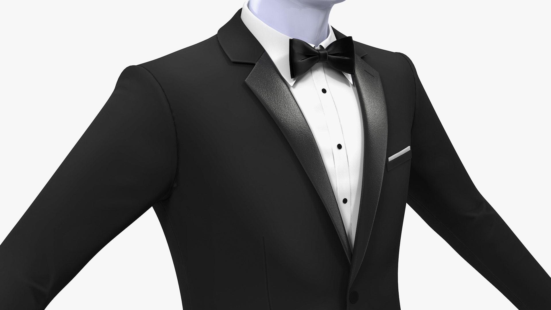 Black Tuxedo Suit 3D