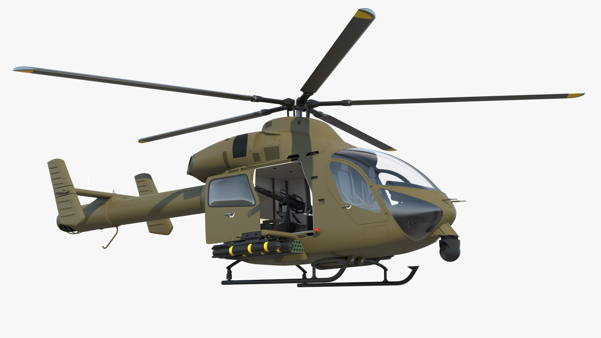 3D Attack Helicopter Rigged for Cinema 4D model