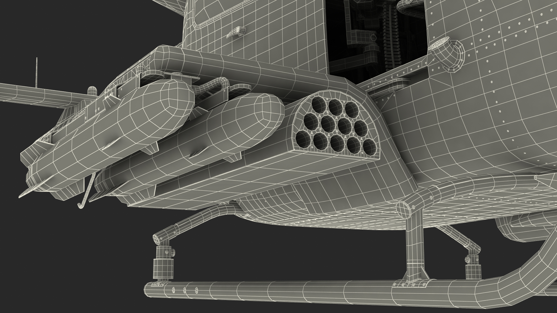3D Attack Helicopter Rigged for Cinema 4D model