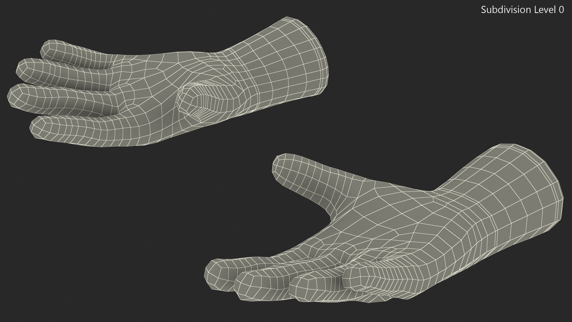 3D Safety Work Gloves Gray model
