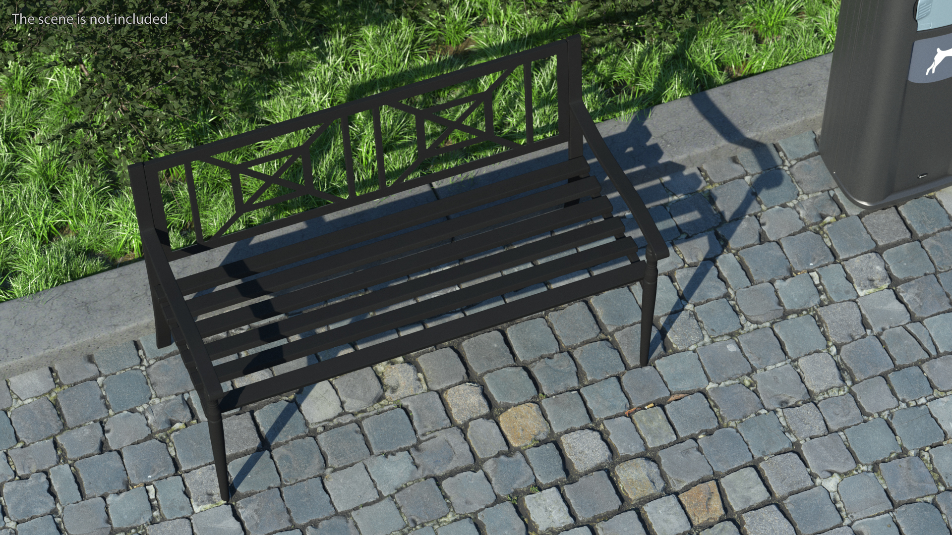 3D Urban Park Bench