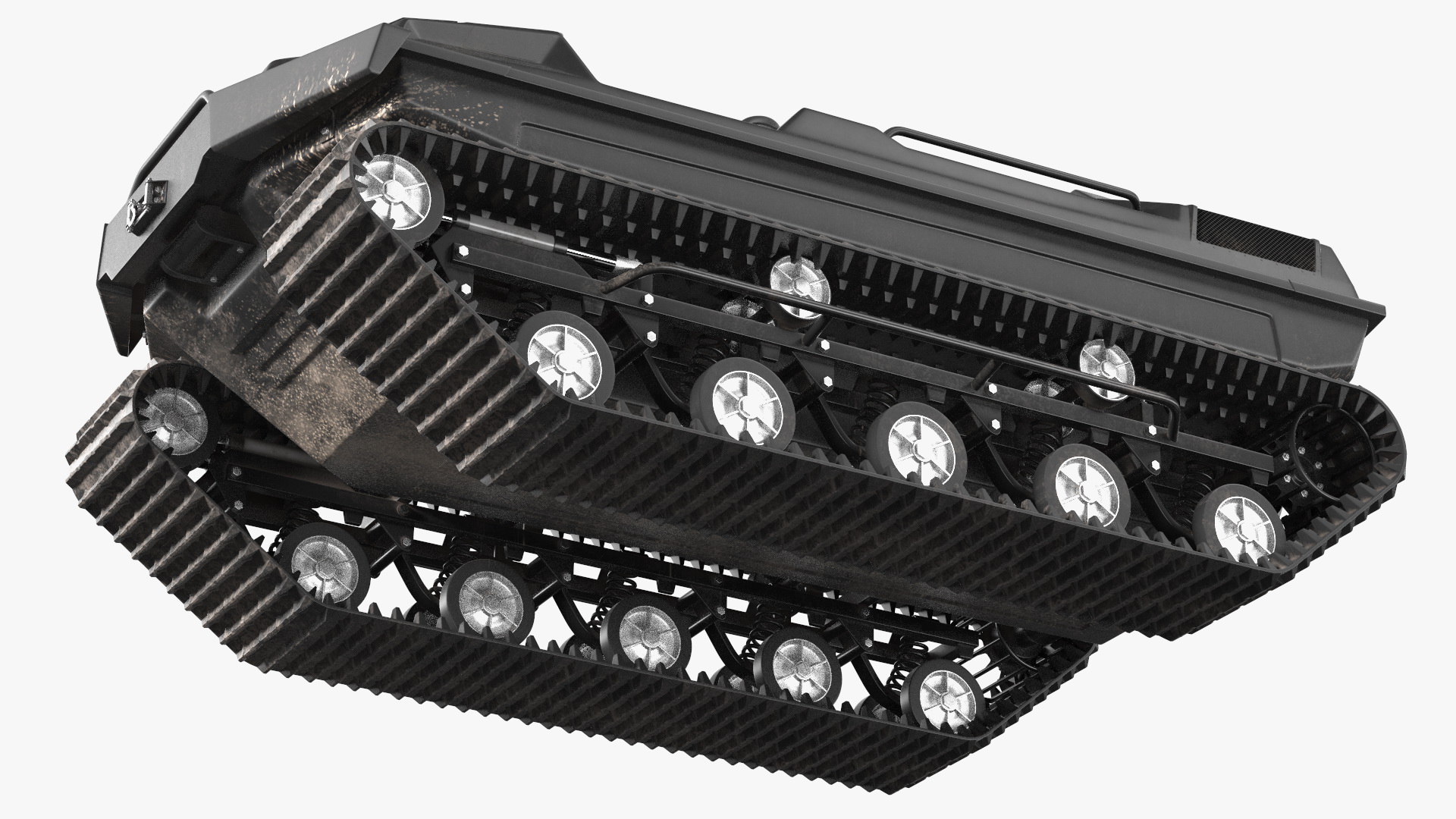 Dirty Amphibious ATV No Roof Black 3D model