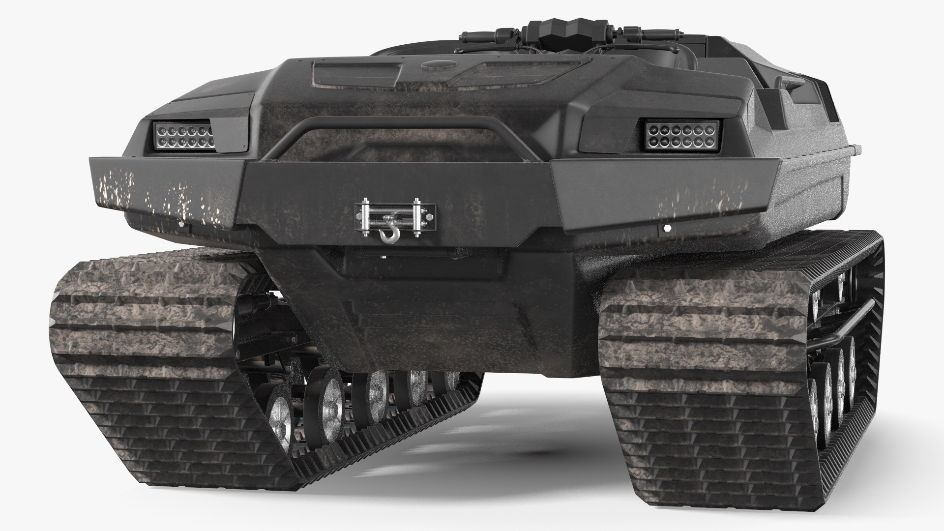 Dirty Amphibious ATV No Roof Black 3D model
