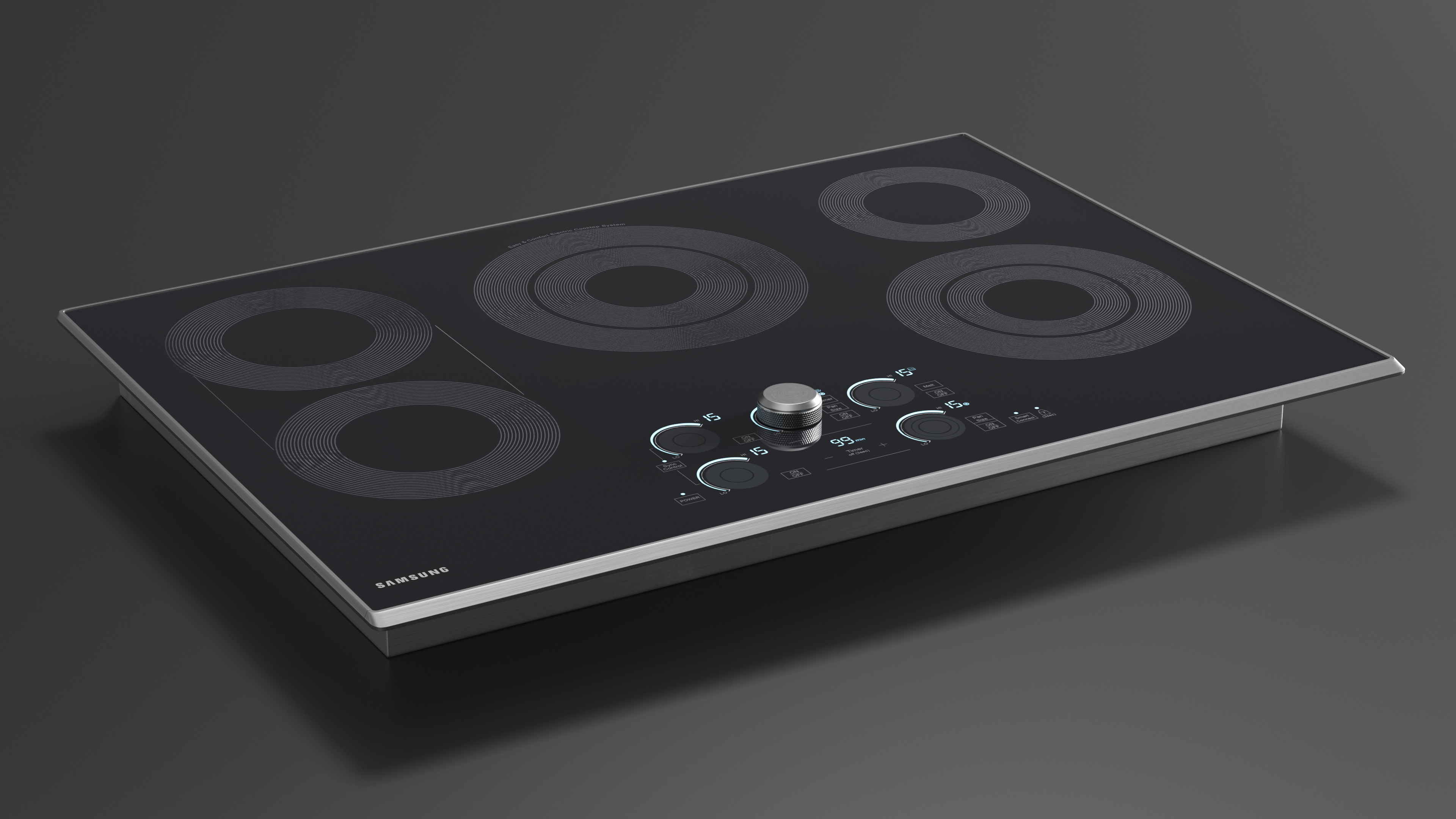 3D Smart Electric Samsung Cooktop Black