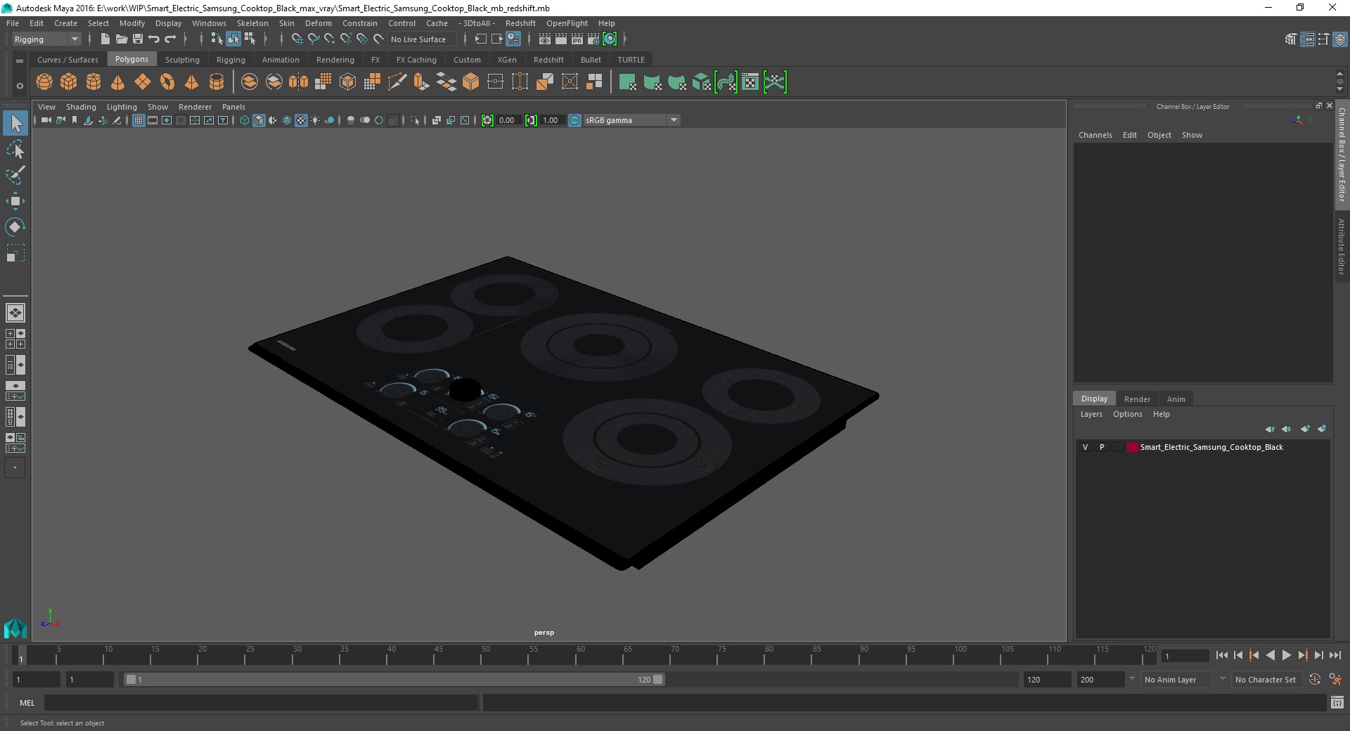 3D Smart Electric Samsung Cooktop Black