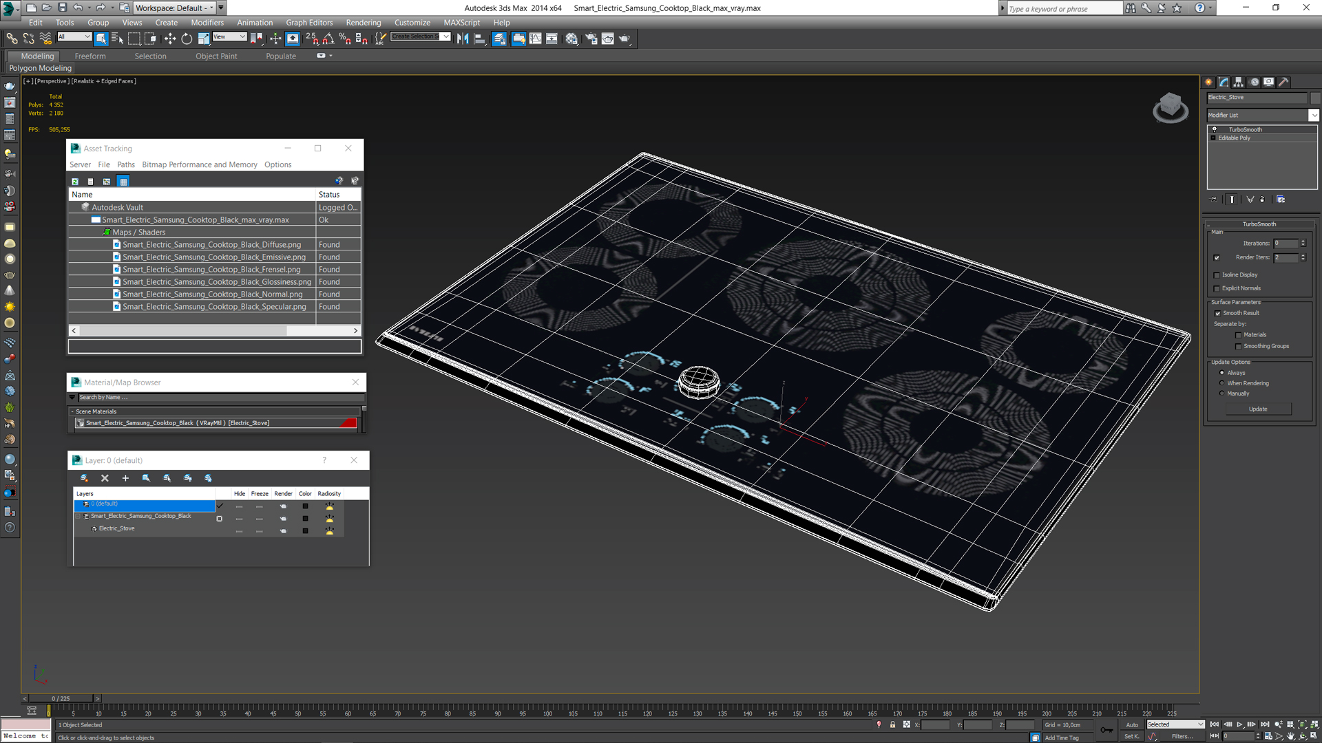 3D Smart Electric Samsung Cooktop Black