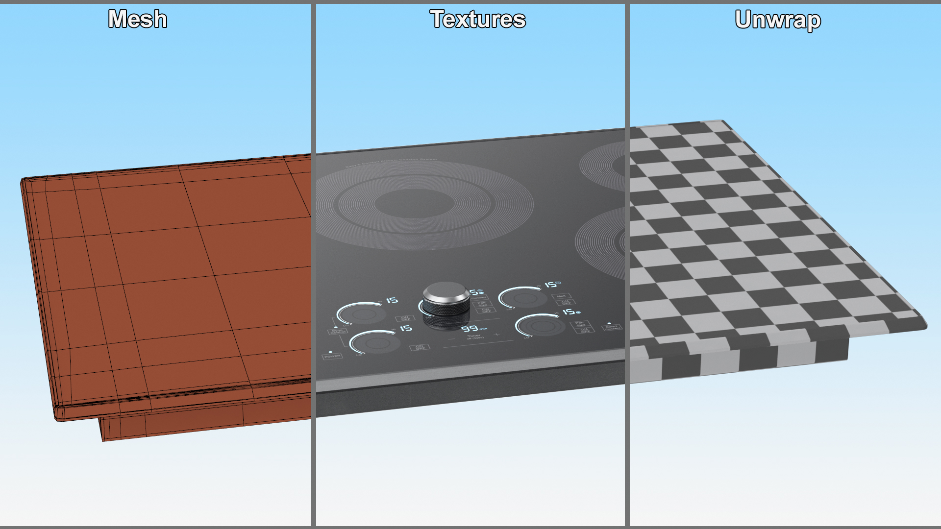 3D Smart Electric Samsung Cooktop Black