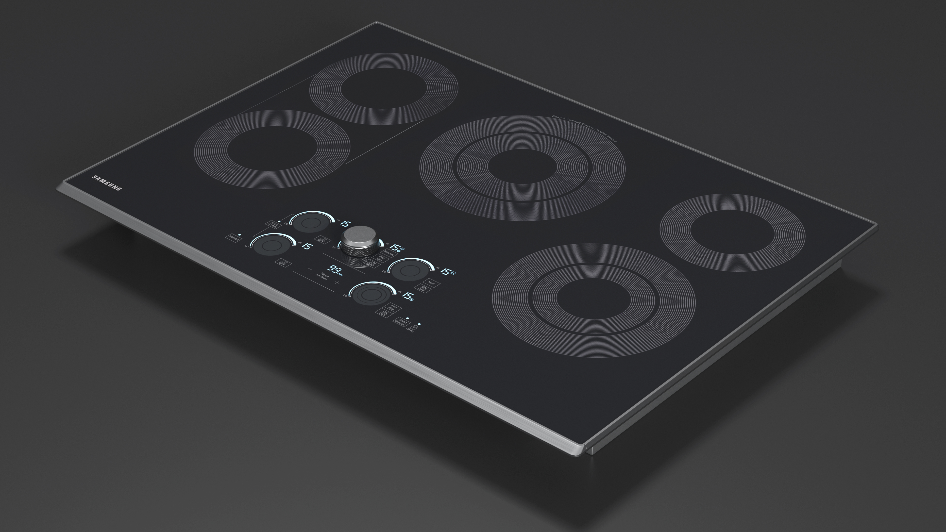 3D Smart Electric Samsung Cooktop Black