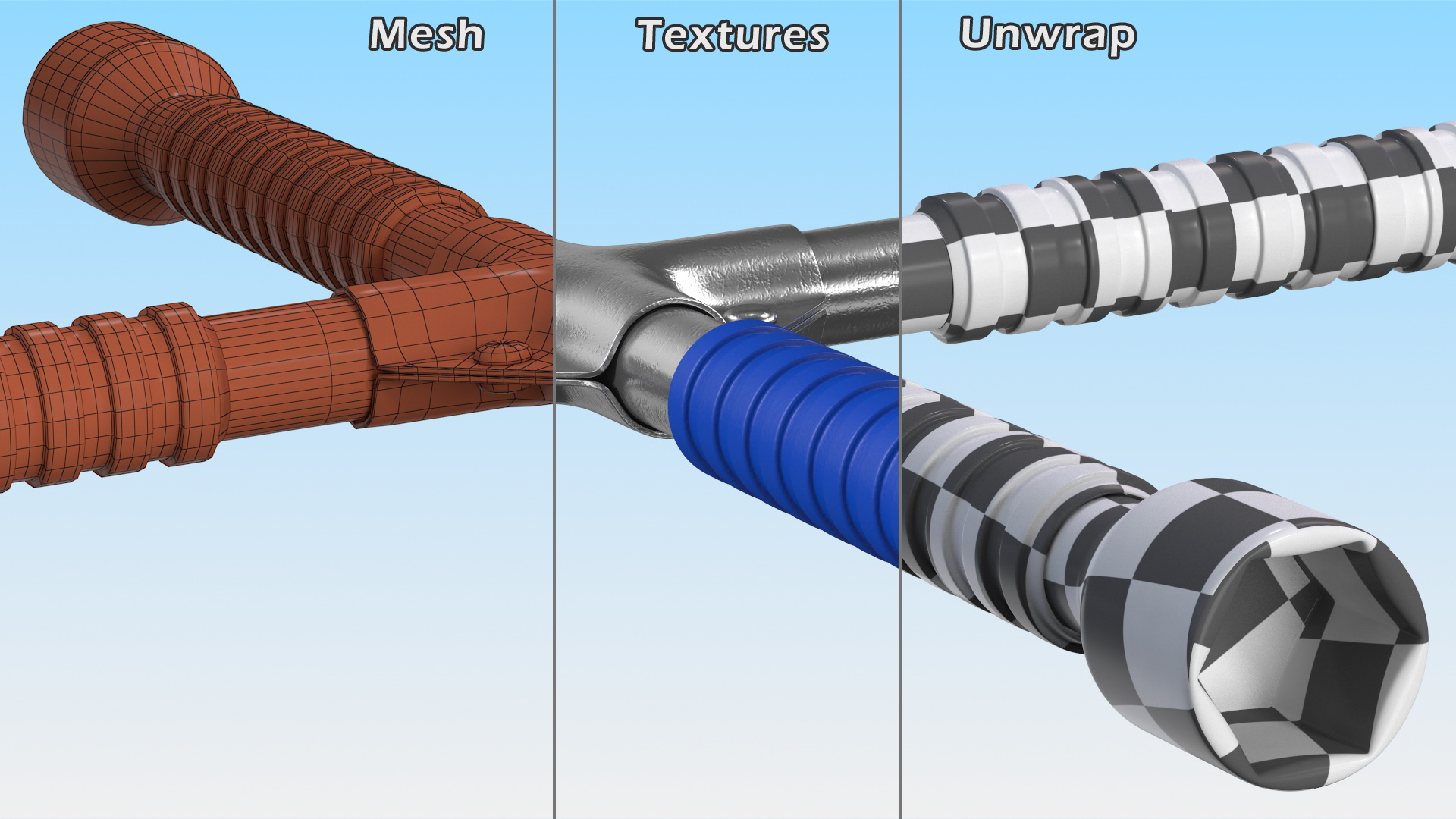 3D Anti Slip Four Way Lug Nut Wrench model