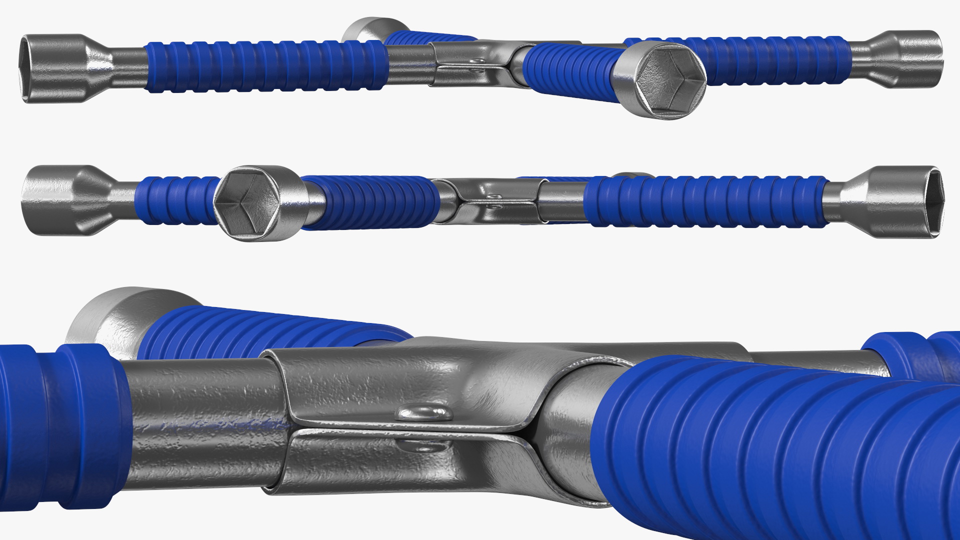 3D Anti Slip Four Way Lug Nut Wrench model