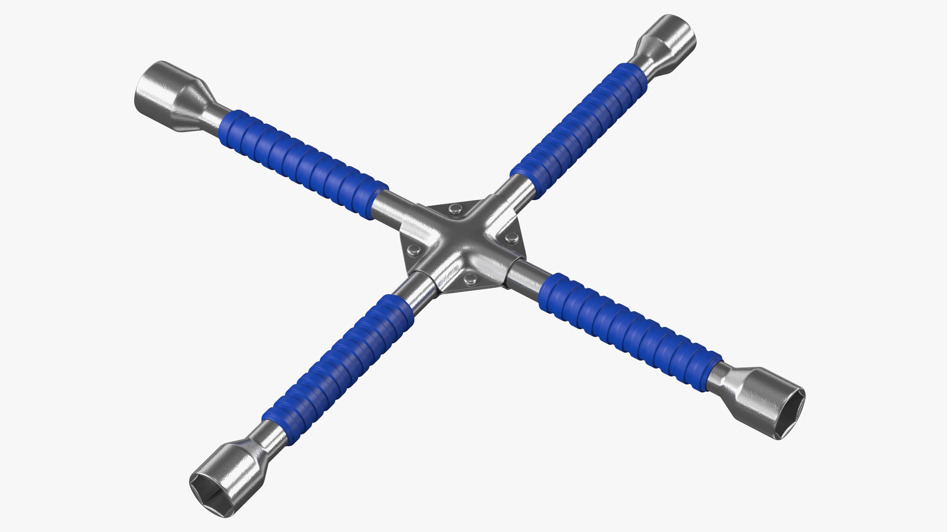3D Anti Slip Four Way Lug Nut Wrench model