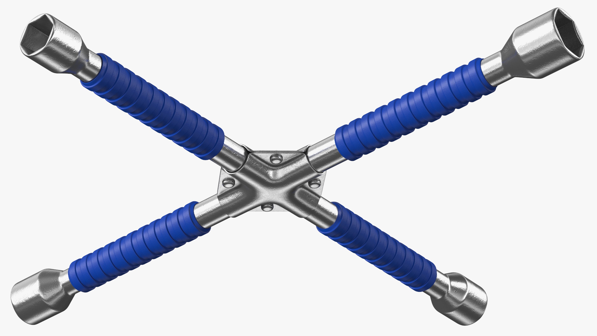 3D Anti Slip Four Way Lug Nut Wrench model
