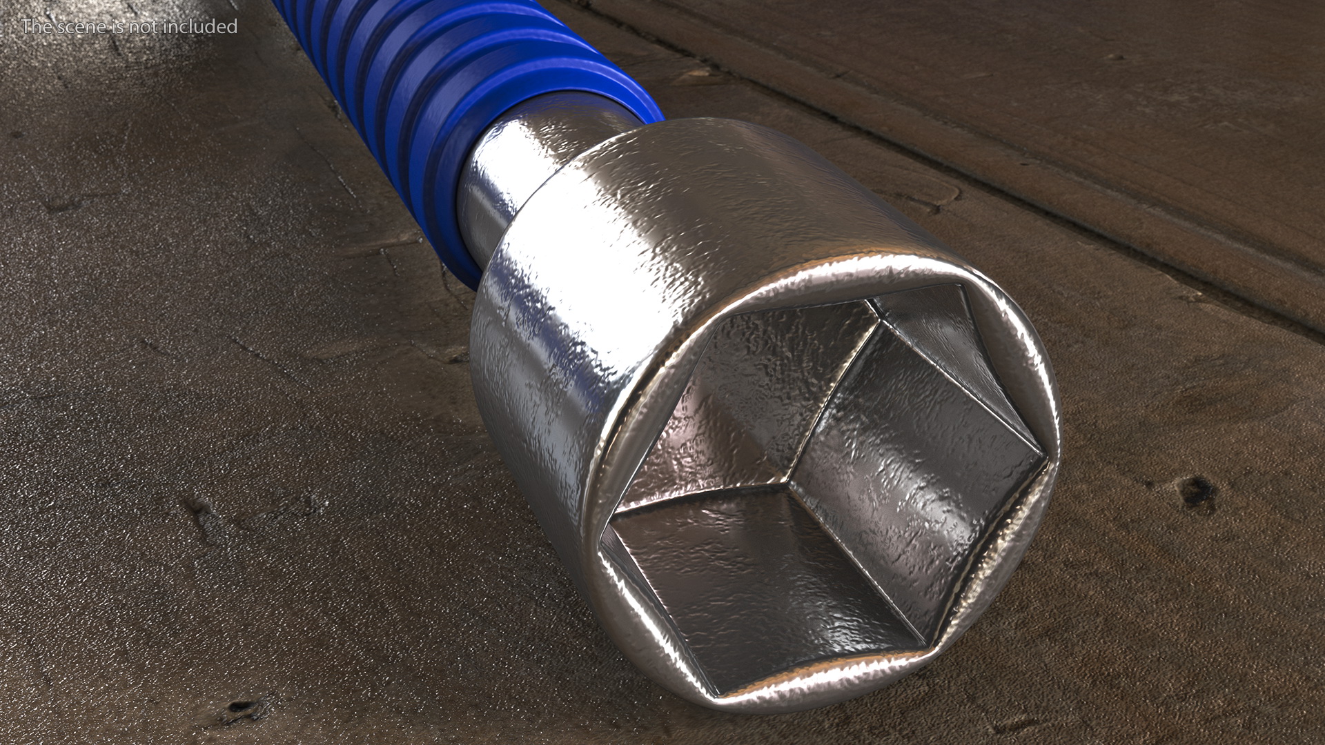 3D Anti Slip Four Way Lug Nut Wrench model
