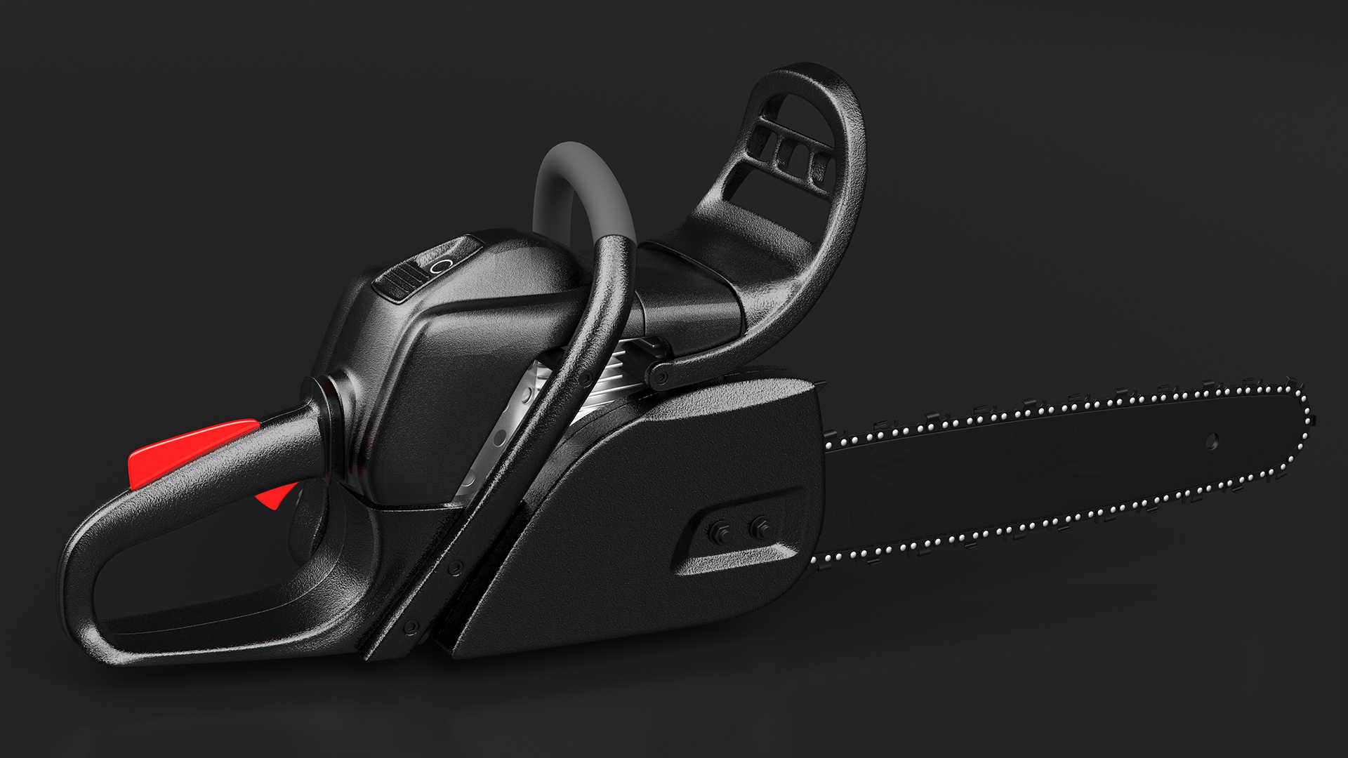 3D Black Gas Chainsaw model