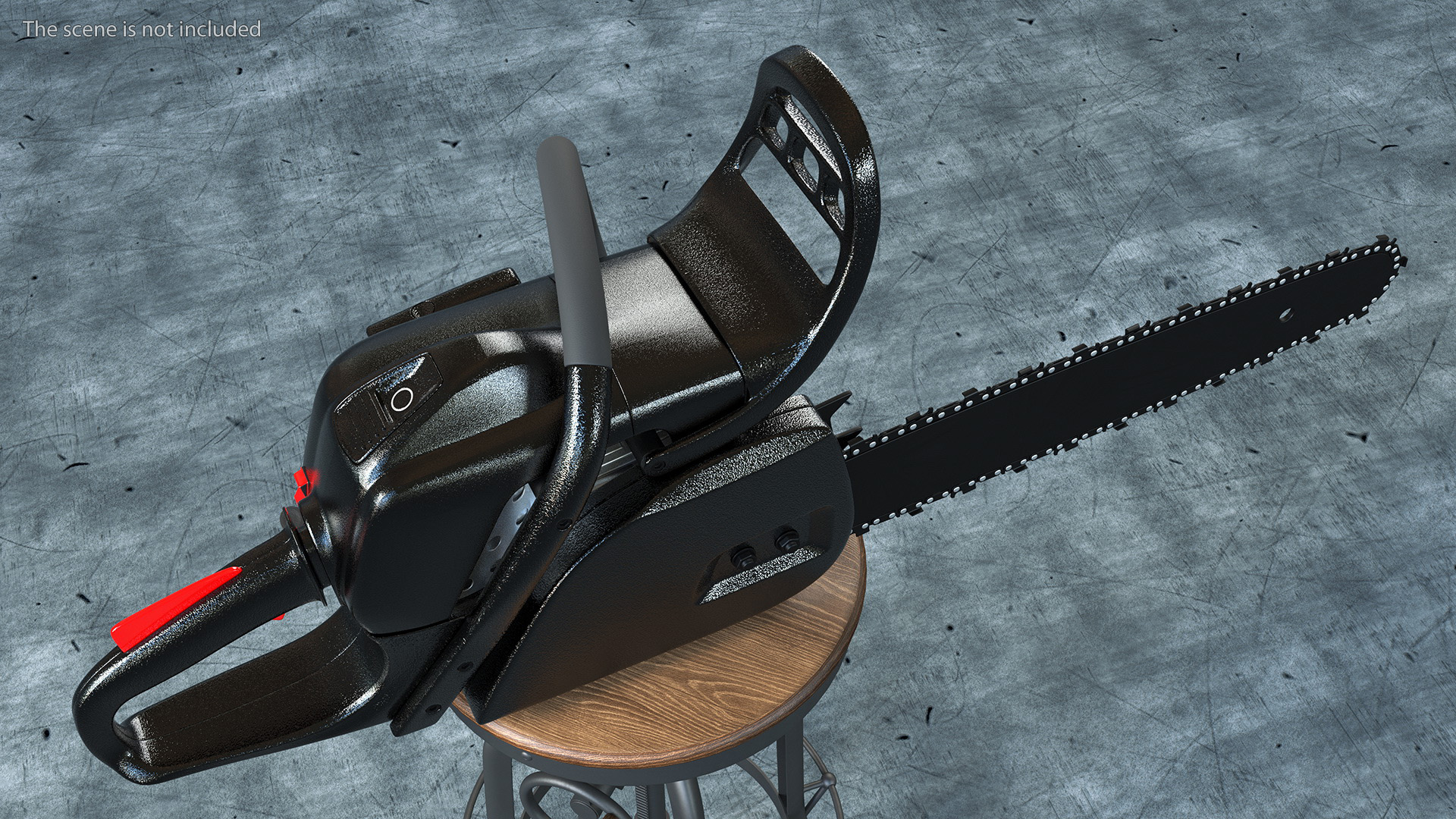 3D Black Gas Chainsaw model