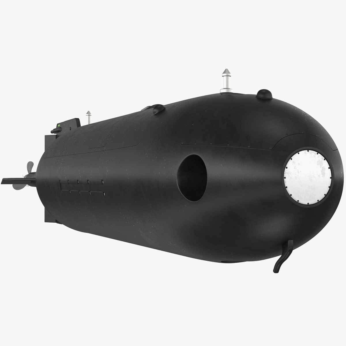 3D Submarine Drone Rigged for Maya