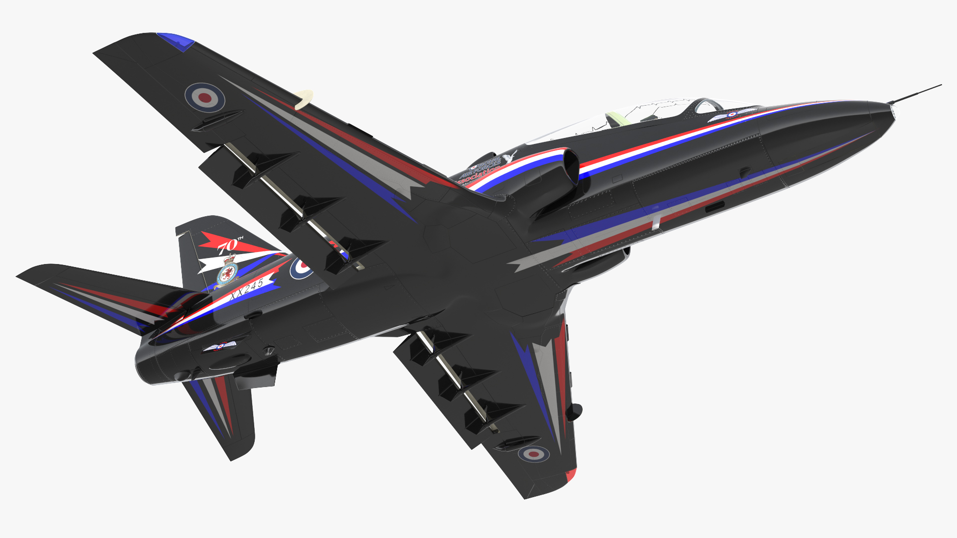 Royal Air Force BAE Hawk T1 Jet - Black · Rigged