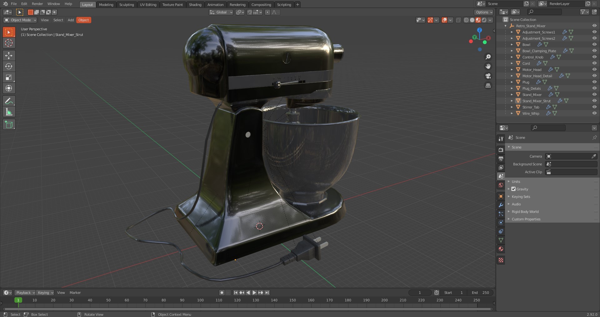 Retro Stand Mixer 3D