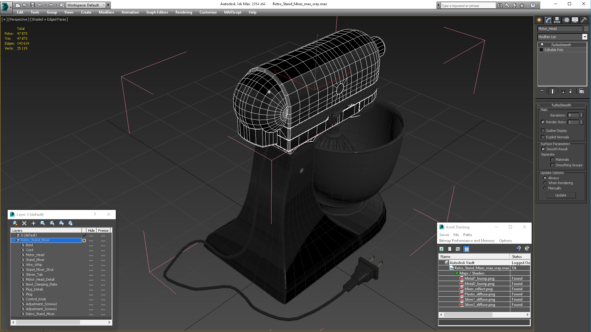 Retro Stand Mixer 3D