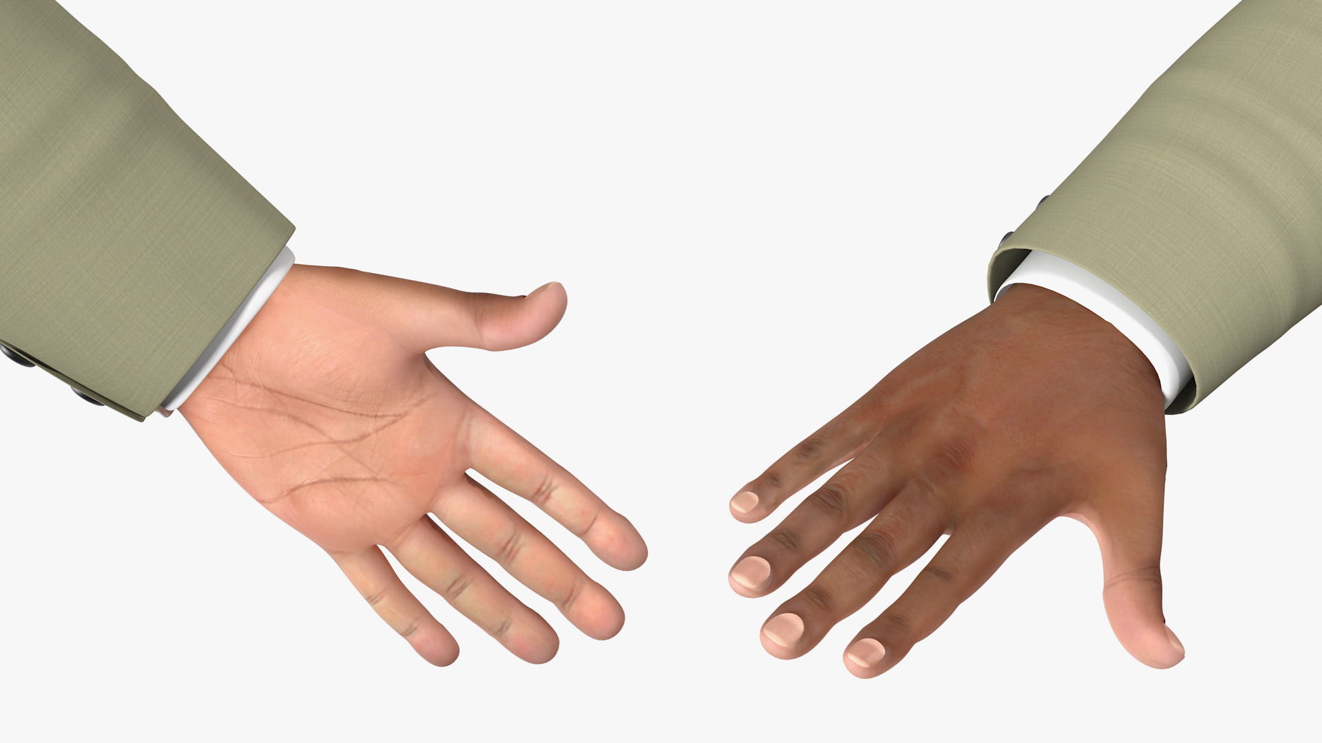 Light Skin Black Man in Formal Suit Rigged 3D
