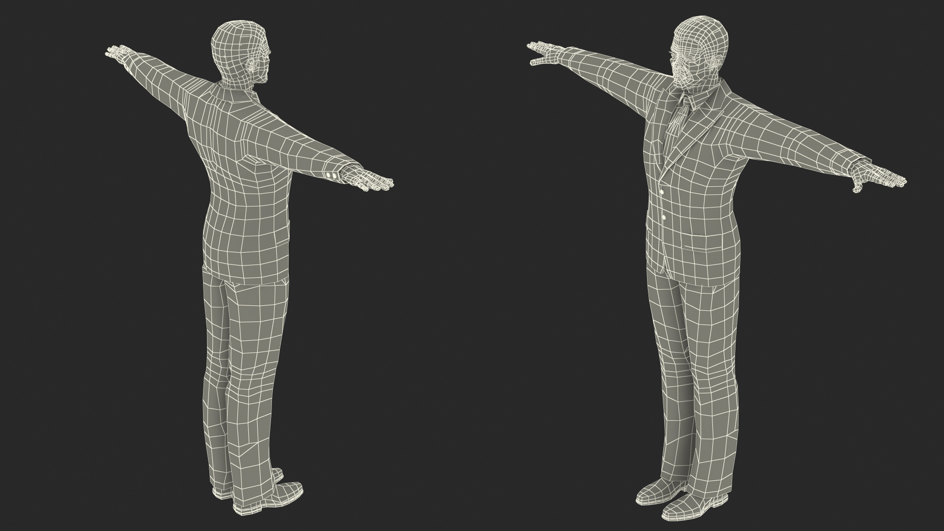 Light Skin Black Man in Formal Suit Rigged 3D
