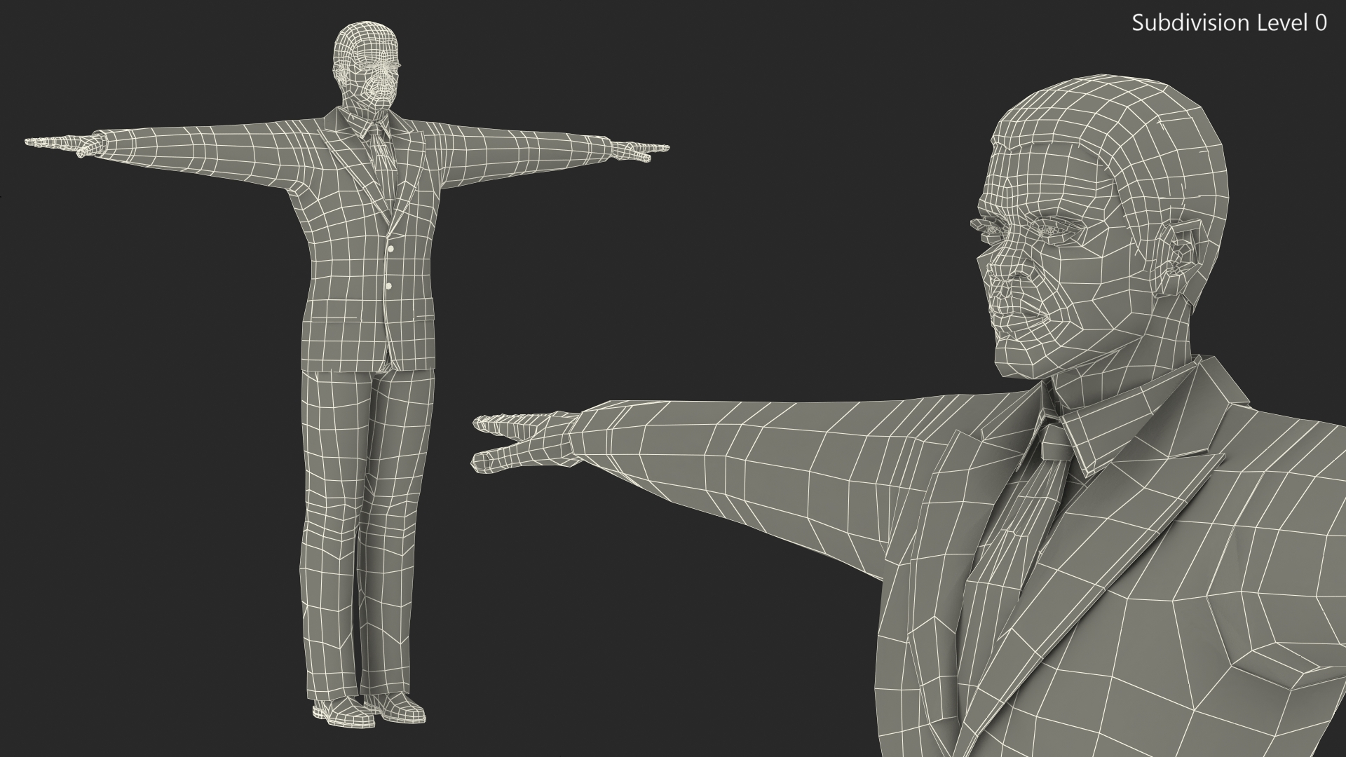 Light Skin Black Man in Formal Suit Rigged 3D