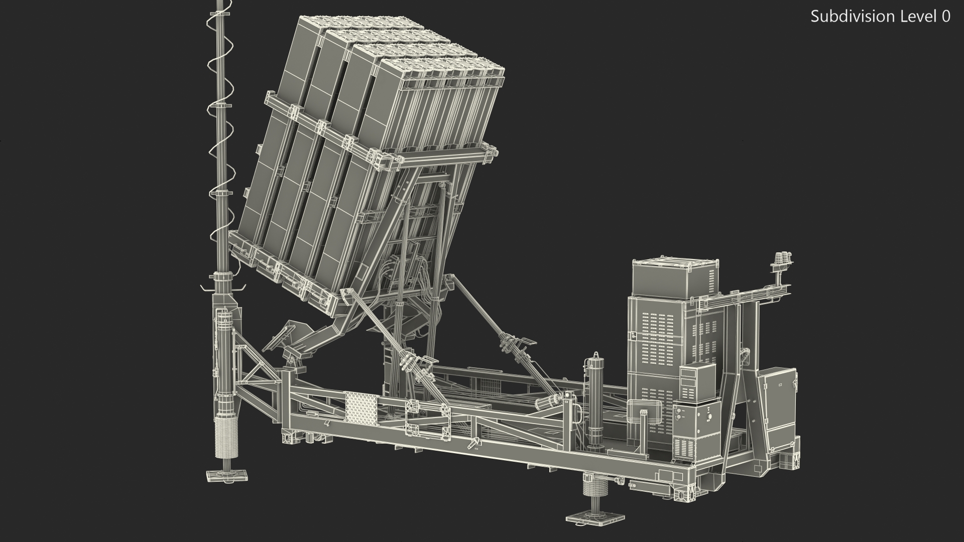 3D Armed Iron Dome Mobile Air Defense System